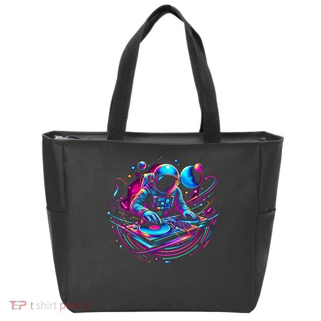 Astronaut Dj, Djing In Space, Music Lover Cool Graphic Zip Tote Bag