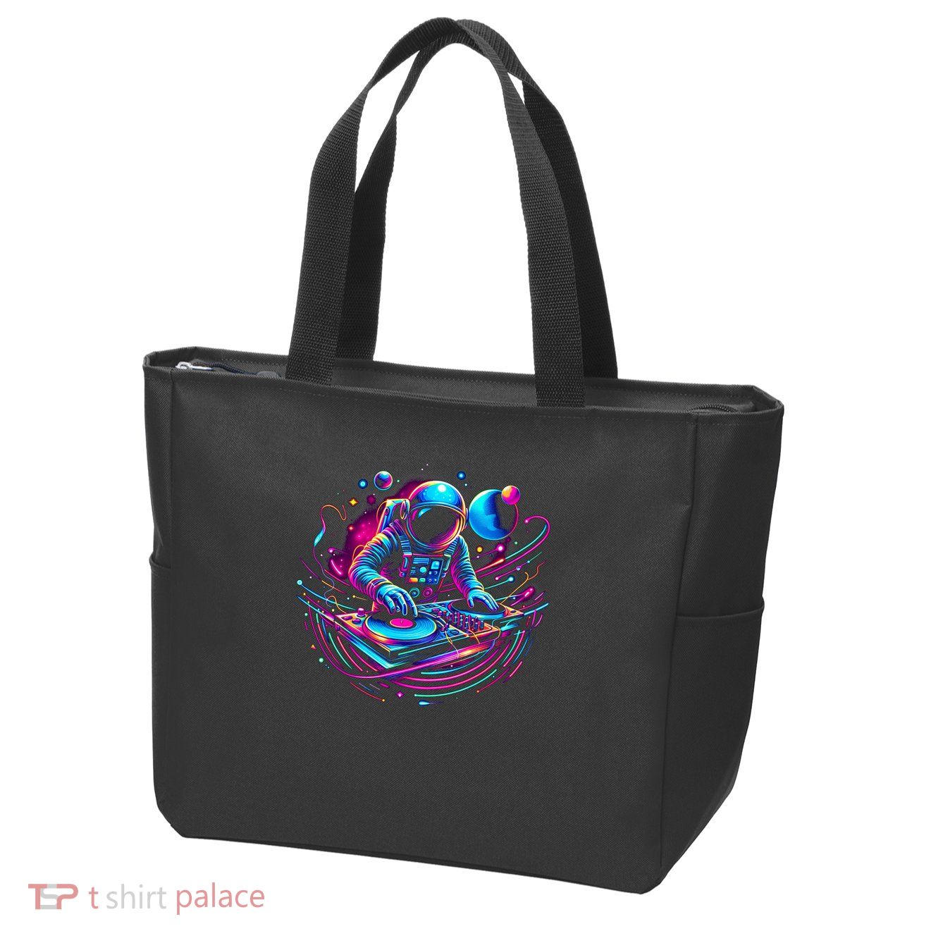 Astronaut Dj, Djing In Space, Music Lover Cool Graphic Zip Tote Bag