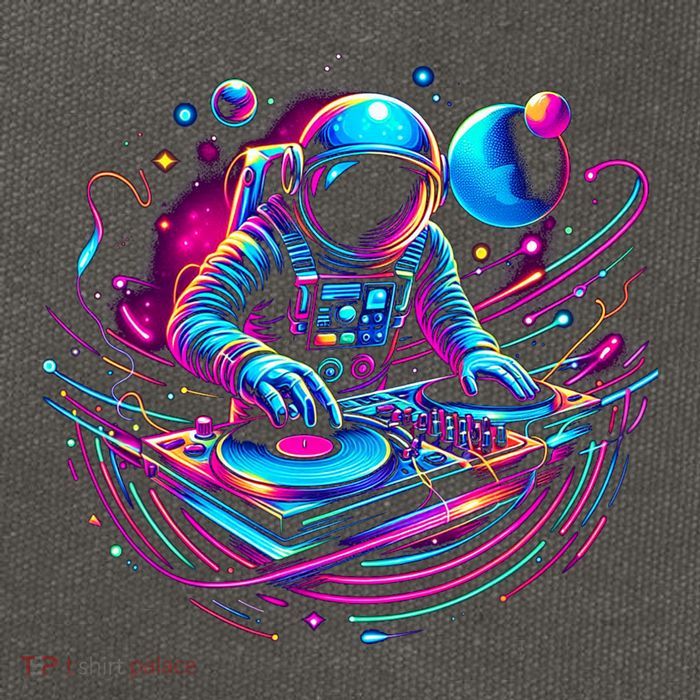 Astronaut Dj, Djing In Space, Music Lover Cool Graphic Cotton Canvas Backpack