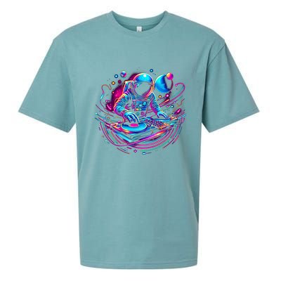 Astronaut Dj, Djing In Space, Music Lover Cool Graphic Sueded Cloud Jersey T-Shirt