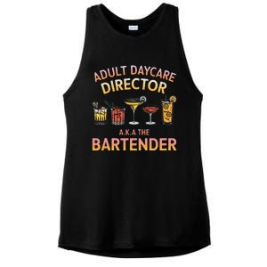 Adult Daycare Director A.K.A The Bartender Mixer Ladies PosiCharge Tri-Blend Wicking Tank