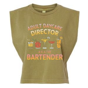 Adult Daycare Director A.K.A The Bartender Mixer Garment-Dyed Women's Muscle Tee