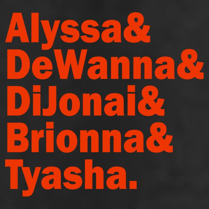 Alyssa & Dewanna & Dijonai & Brionna & Tyasha 7 Panel Mesh Trucker Snapback Hat