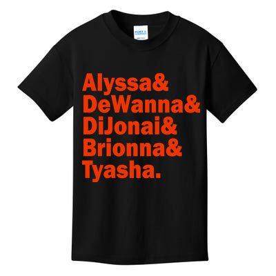 Alyssa & Dewanna & Dijonai & Brionna & Tyasha Kids T-Shirt