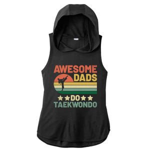 Awesome Dads Do Taekwondo Player Martial Arts Tkd Gift Ladies PosiCharge Tri-Blend Wicking Draft Hoodie Tank