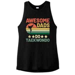 Awesome Dads Do Taekwondo Player Martial Arts Tkd Gift Ladies PosiCharge Tri-Blend Wicking Tank