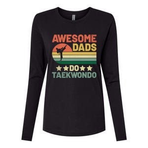 Awesome Dads Do Taekwondo Player Martial Arts Tkd Gift Womens Cotton Relaxed Long Sleeve T-Shirt