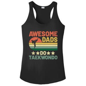 Awesome Dads Do Taekwondo Player Martial Arts Tkd Gift Ladies PosiCharge Competitor Racerback Tank