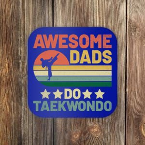 Awesome Dads Do Taekwondo Player Martial Arts Tkd Gift Coaster