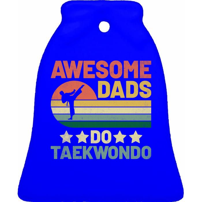 Awesome Dads Do Taekwondo Player Martial Arts Tkd Gift Ceramic Bell Ornament