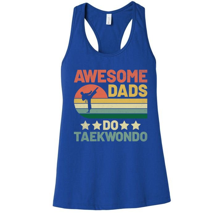 Awesome Dads Do Taekwondo Player Martial Arts Tkd Gift Women's Racerback Tank