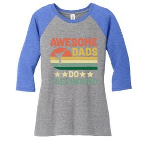 Awesome Dads Do Taekwondo Player Martial Arts Tkd Gift Women's Tri-Blend 3/4-Sleeve Raglan Shirt