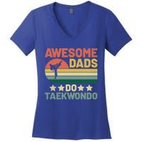 Awesome Dads Do Taekwondo Player Martial Arts Tkd Gift Women's V-Neck T-Shirt