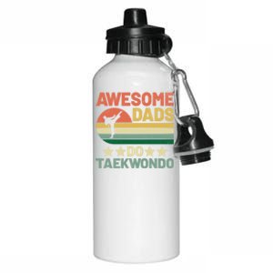 Awesome Dads Do Taekwondo Player Martial Arts Tkd Gift Aluminum Water Bottle