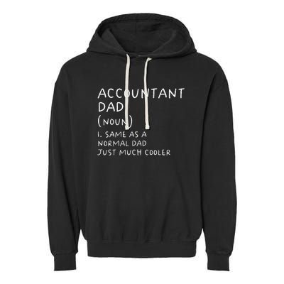 Accountant Dad Definition Funny Accounting Garment-Dyed Fleece Hoodie