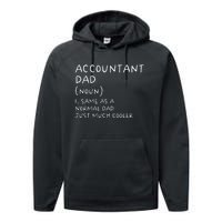 Accountant Dad Definition Funny Accounting Performance Fleece Hoodie