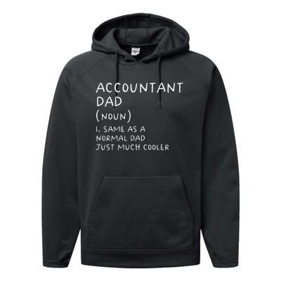 Accountant Dad Definition Funny Accounting Performance Fleece Hoodie