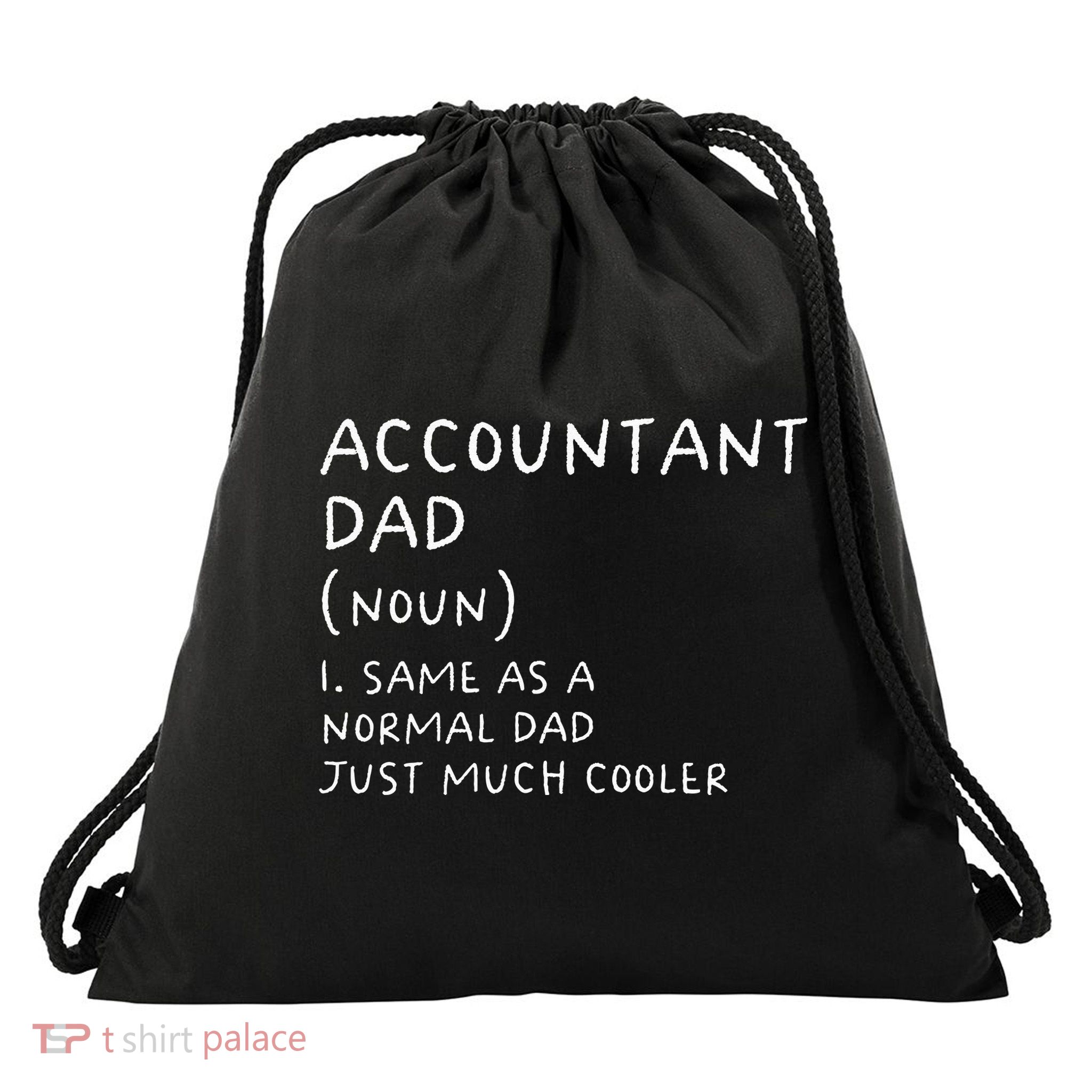 Accountant Dad Definition Funny Accounting Drawstring Bag