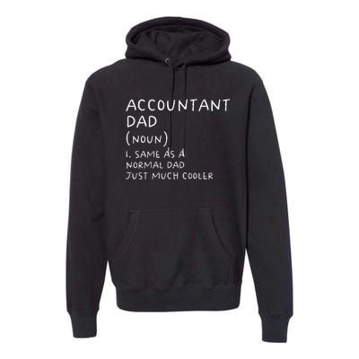 Accountant Dad Definition Funny Accounting Premium Hoodie