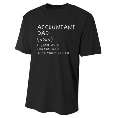 Accountant Dad Definition Funny Accounting Performance Sprint T-Shirt