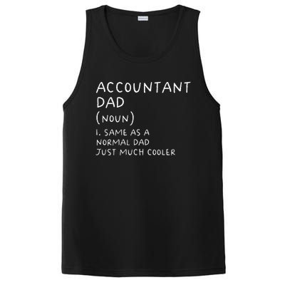 Accountant Dad Definition Funny Accounting PosiCharge Competitor Tank