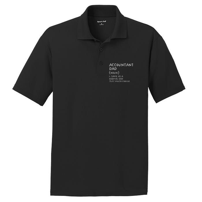 Accountant Dad Definition Funny Accounting PosiCharge RacerMesh Polo