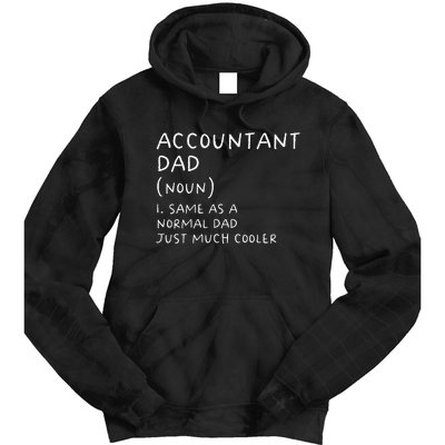 Accountant Dad Definition Funny Accounting Tie Dye Hoodie