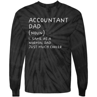 Accountant Dad Definition Funny Accounting Tie-Dye Long Sleeve Shirt