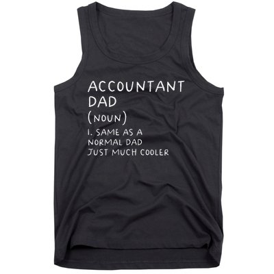 Accountant Dad Definition Funny Accounting Tank Top