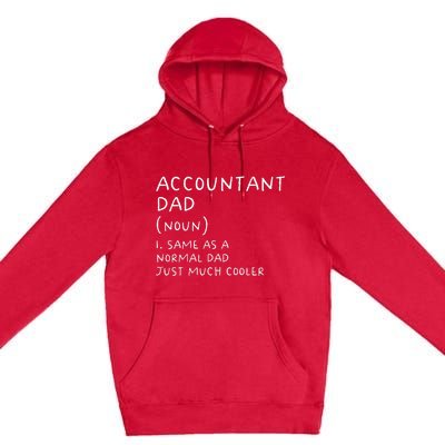 Accountant Dad Definition Funny Accounting Premium Pullover Hoodie