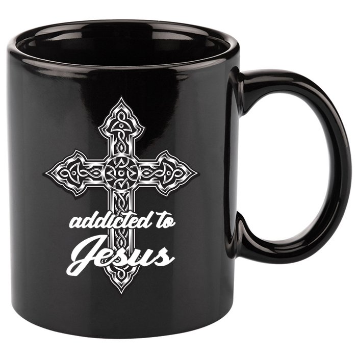 Addicted To Jesus 11oz C Handle Ceramic Mug
