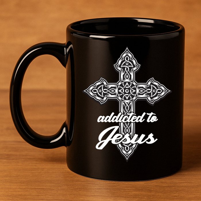 Addicted To Jesus 11oz C Handle Ceramic Mug