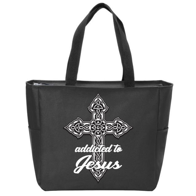 Addicted To Jesus Zip Tote Bag