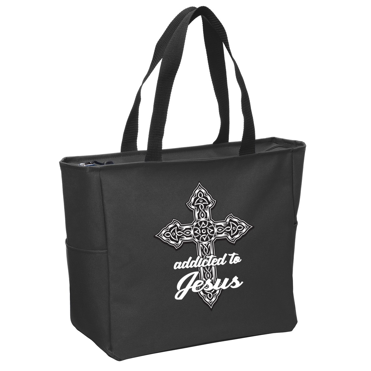 Addicted To Jesus Zip Tote Bag