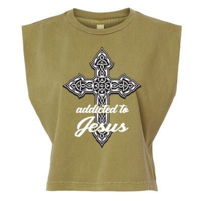 Addicted To Jesus Garment-Dyed Women's Muscle Tee