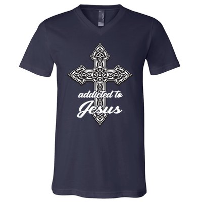 Addicted To Jesus V-Neck T-Shirt