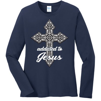 Addicted To Jesus Ladies Long Sleeve Shirt