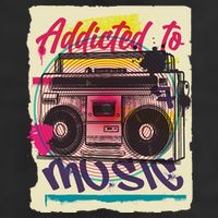 Addicted To Music 7 Panel Mesh Trucker Snapback Hat