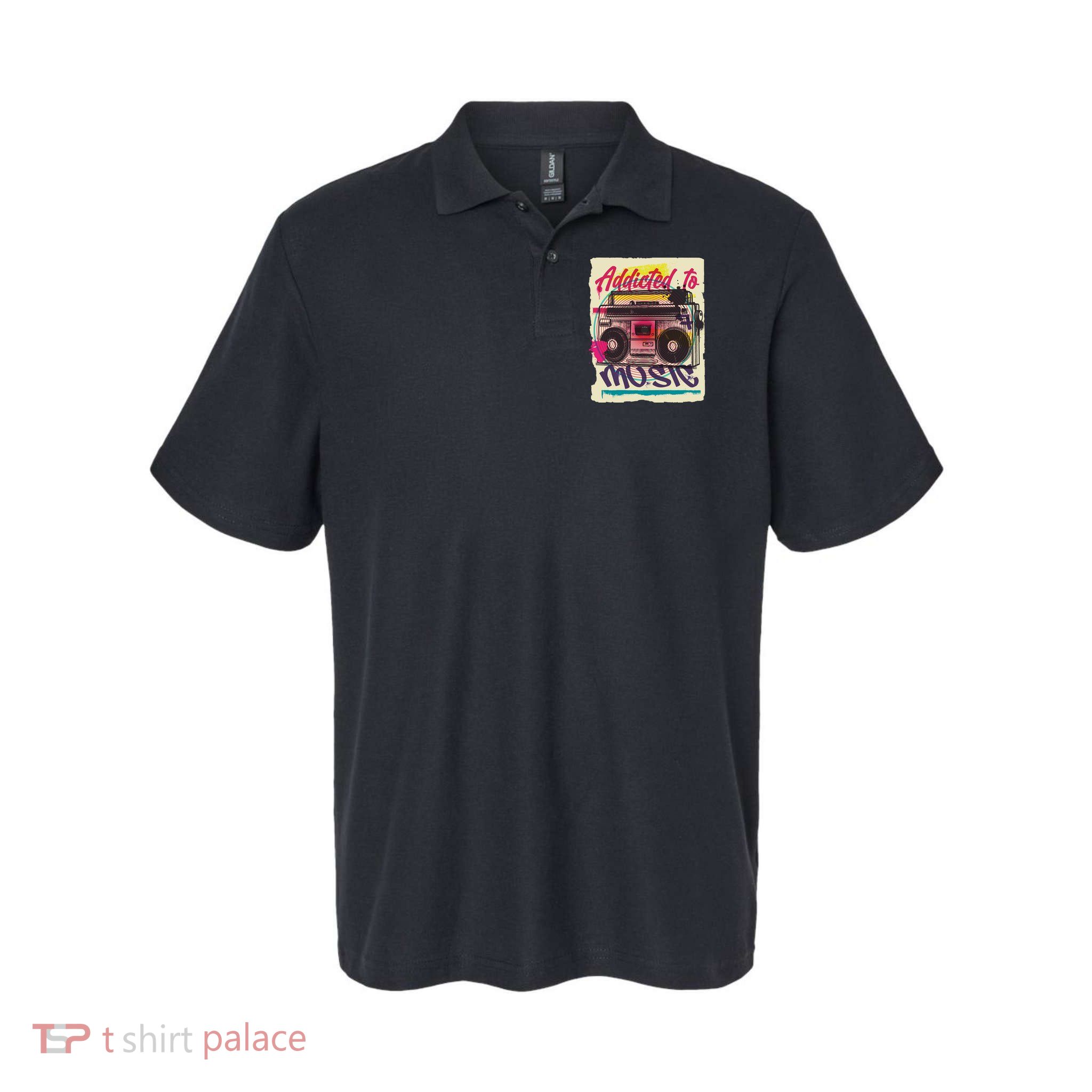 Addicted To Music Softstyle Adult Sport Polo