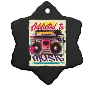 Addicted To Music Ceramic Star Ornament