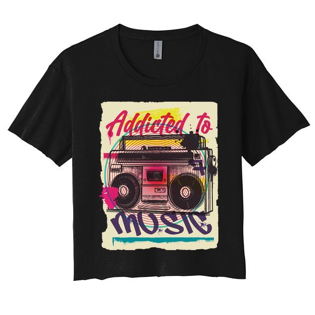 Addicted To Music Crop Top