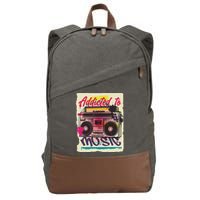 Addicted To Music Cotton Canvas Backpack