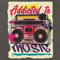 Addicted To Music Cotton Canvas Backpack