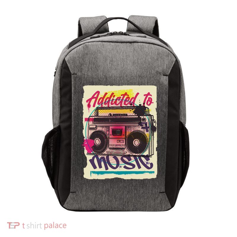 Addicted To Music Vector Backpack