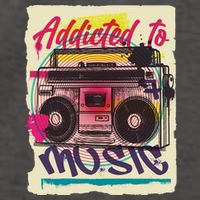 Addicted To Music Vector Backpack