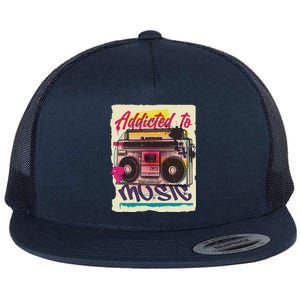 Addicted To Music Flat Bill Trucker Hat