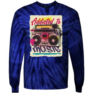 Addicted To Music Tie-Dye Long Sleeve Shirt