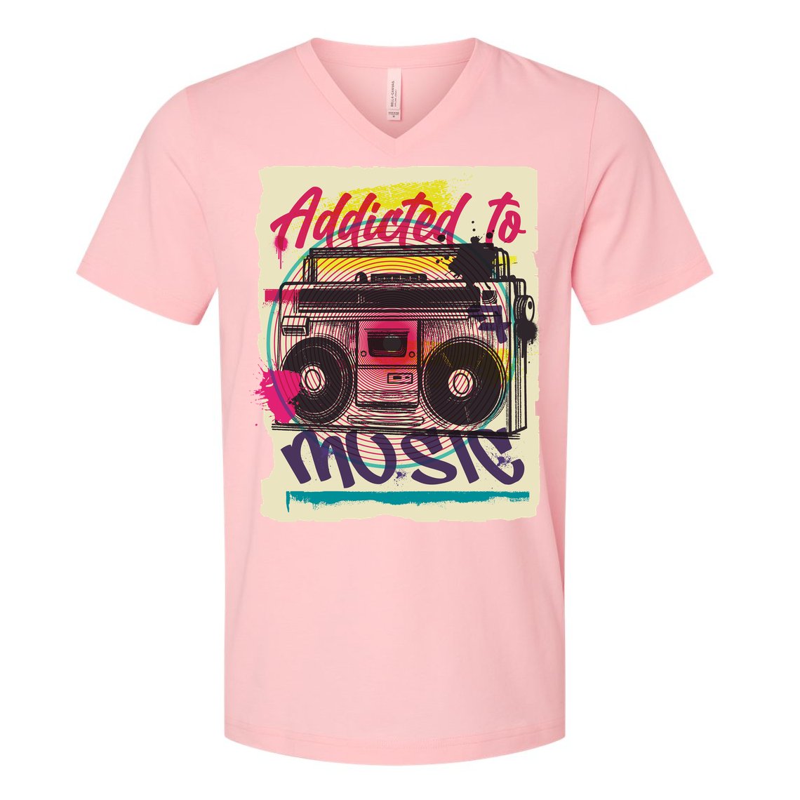 Addicted To Music V-Neck T-Shirt