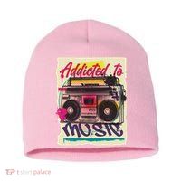 Addicted To Music Short Acrylic Beanie