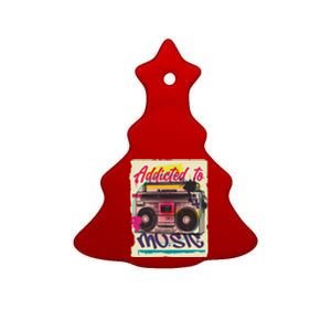 Addicted To Music Ceramic Tree Ornament